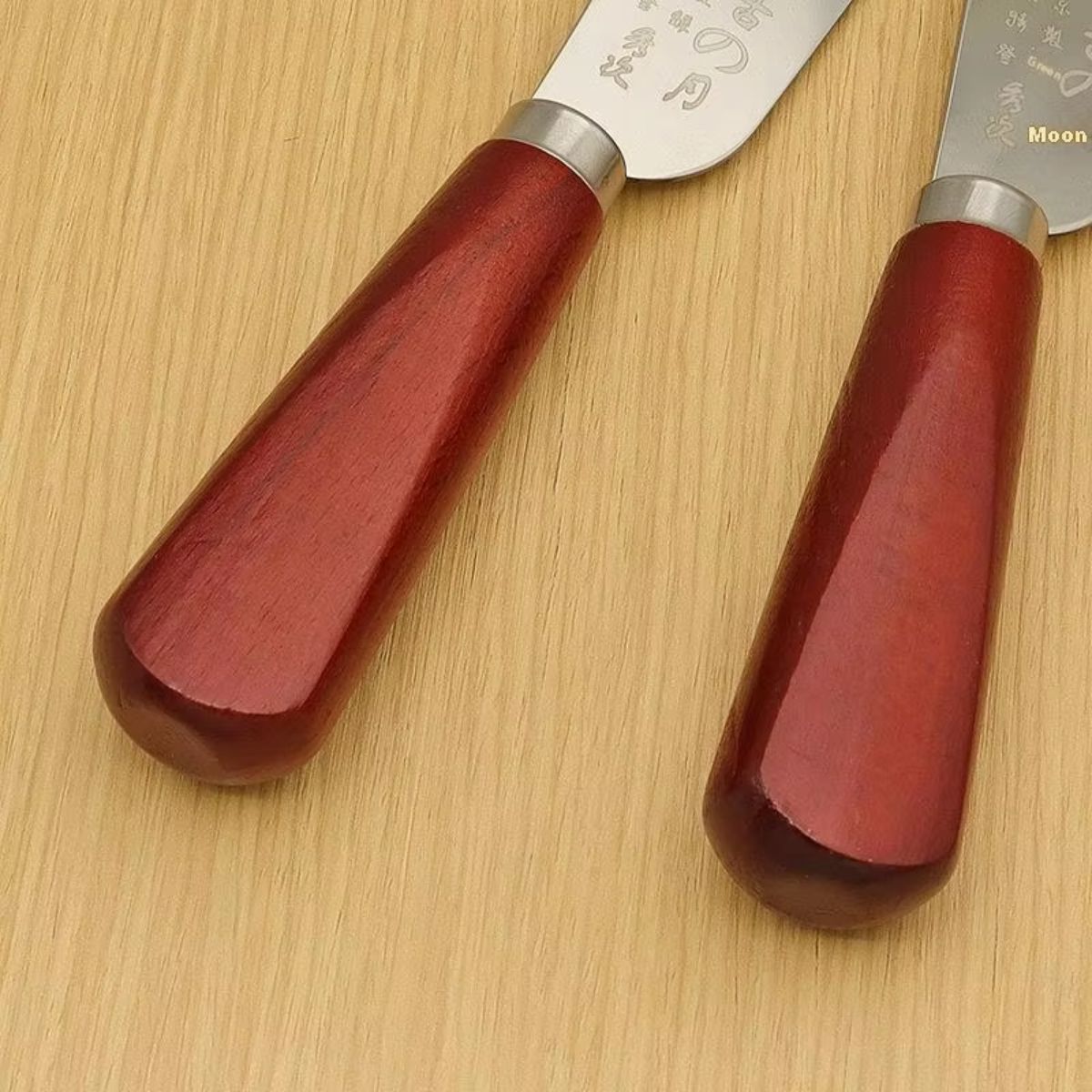 Professional Leather Skiving Knife with Wooden Handle