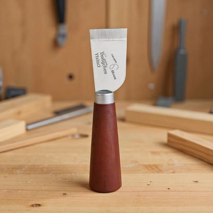 Professional Leather Skiving Knife with Wooden Handle